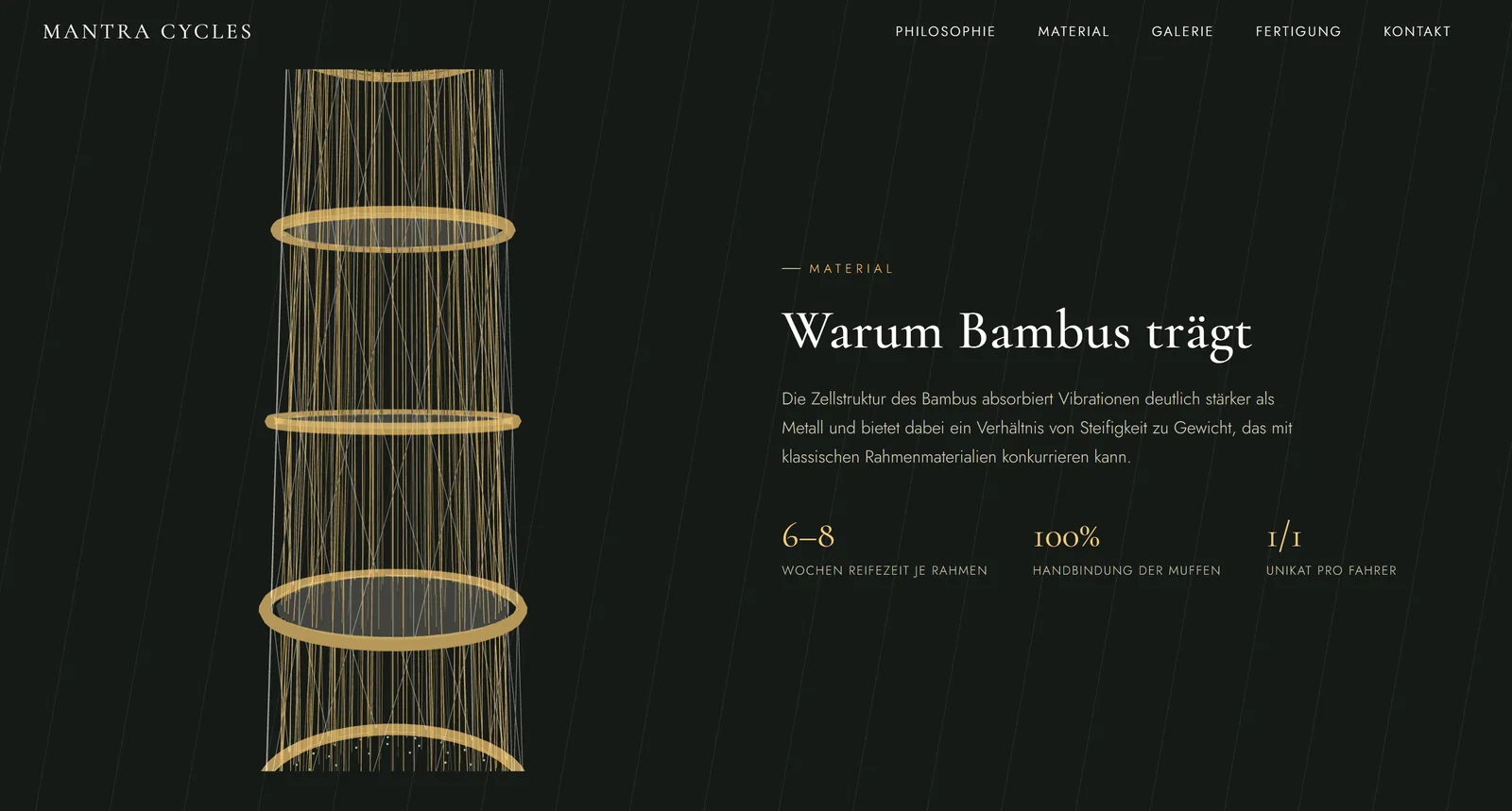 Mantra Cycles Abschnitt Material mit animierter Bambusstruktur