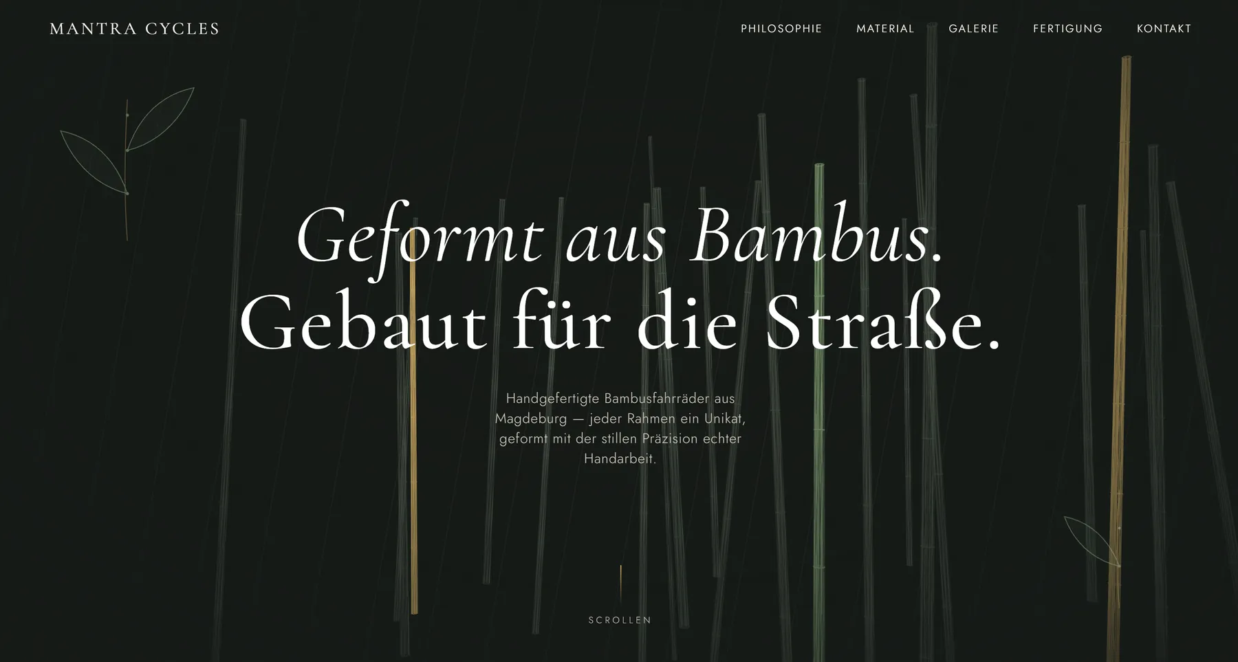 Mantra Cycles Startseite: Geformt aus Bambus, gebaut für die Straße